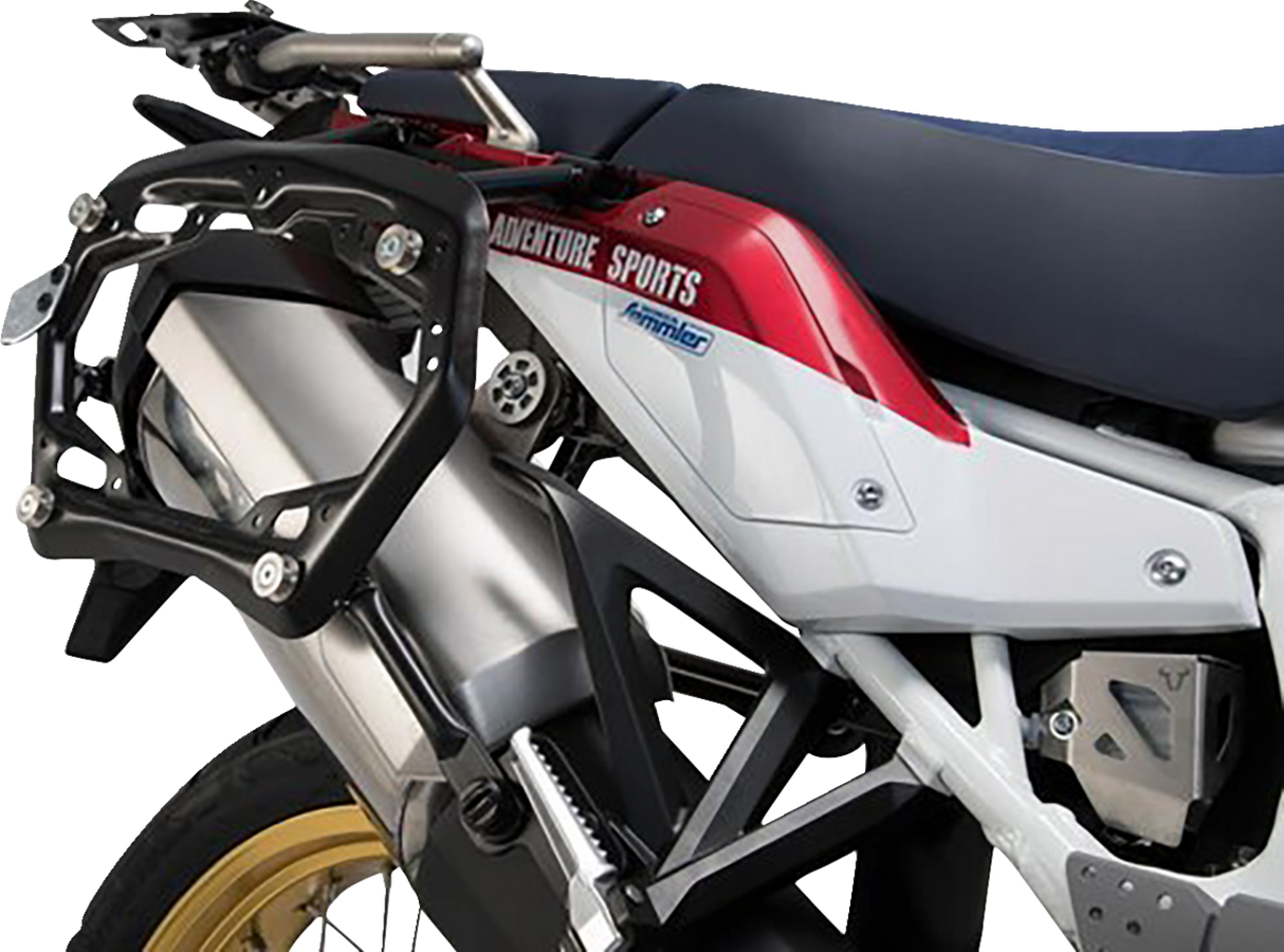 TRAX ADV Aluminum Case System - Silver - Honda Africa Twin \'18-\'24 2018 - 2024