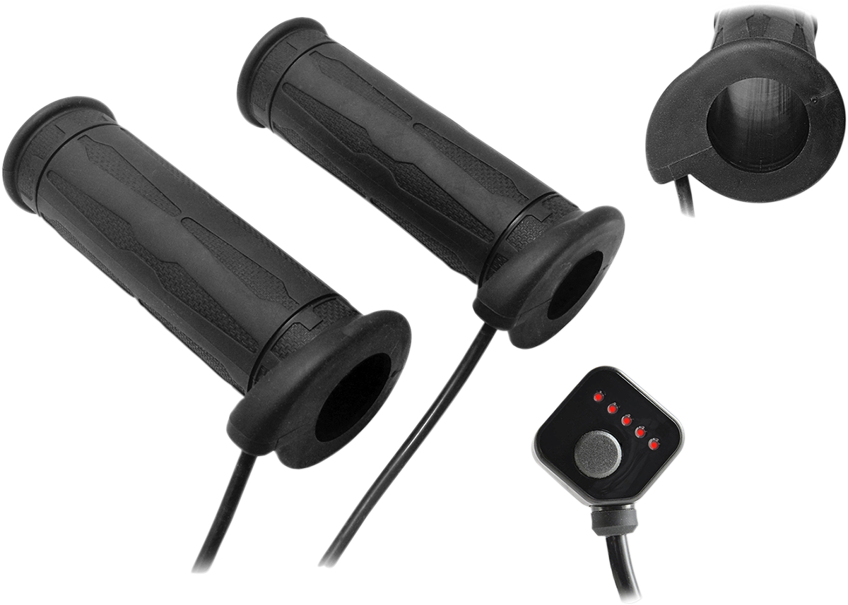 Grips - Heated - Twist Throttle - 5 Level - 1\"