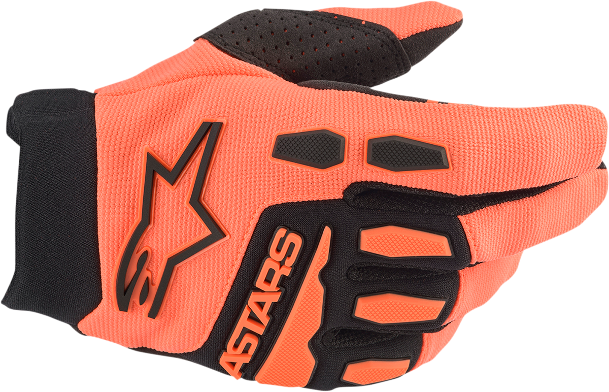 Youth Full Bore Gloves - Orange/Black - Large
