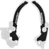 X-Grip Frame Guards - Black/White - Gas Gas | Husqvarna | KTM 2024 - 2025