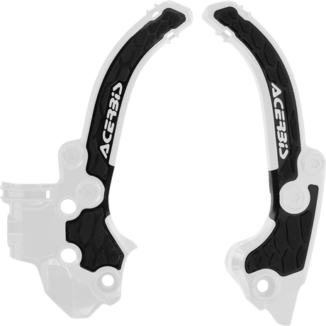X-Grip Frame Guards - Black/White - Gas Gas | Husqvarna | KTM 2024 - 2025