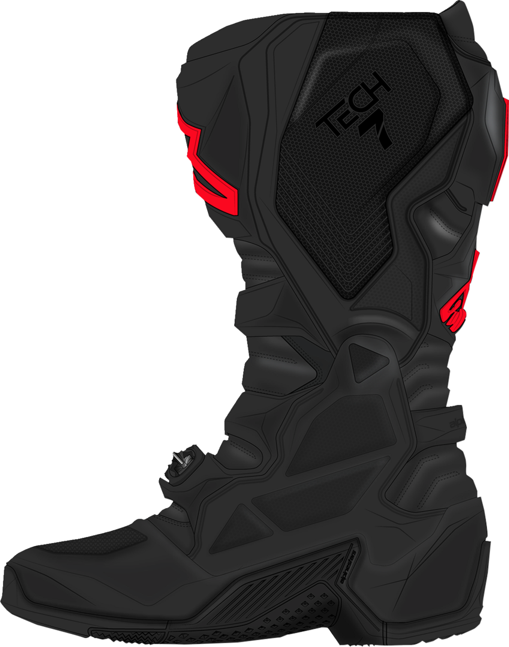 Tech 7 Boots - Fluorescent Red/Black - US 14 / EU 49.5