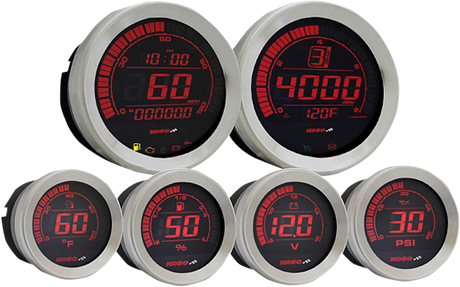 Universal 6-Piece Gauge Kit - Silver 2004 - 2013