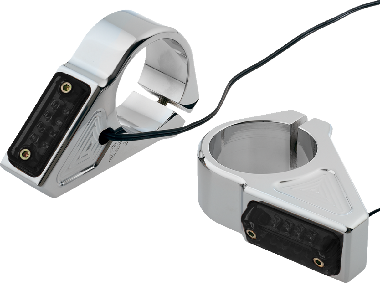 Turn Signal - 39 mm - Amber - Chrome 1993 - 2020