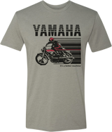 Yamaha Cycle T-Shirt - Stone Gray/Red - Small