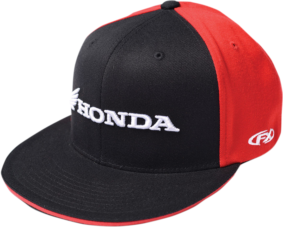 Honda Horizontal Flexfit® Hat - Black/Red - Large/XL