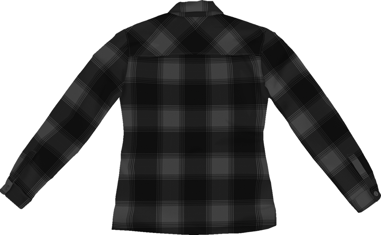 Women\'s Fallblock CX Flannel Jacket - Black - 2XL