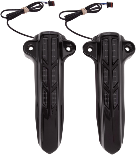Forkini Lower Leg Covers - Gloss Black - With LEDs 2014 - 2021