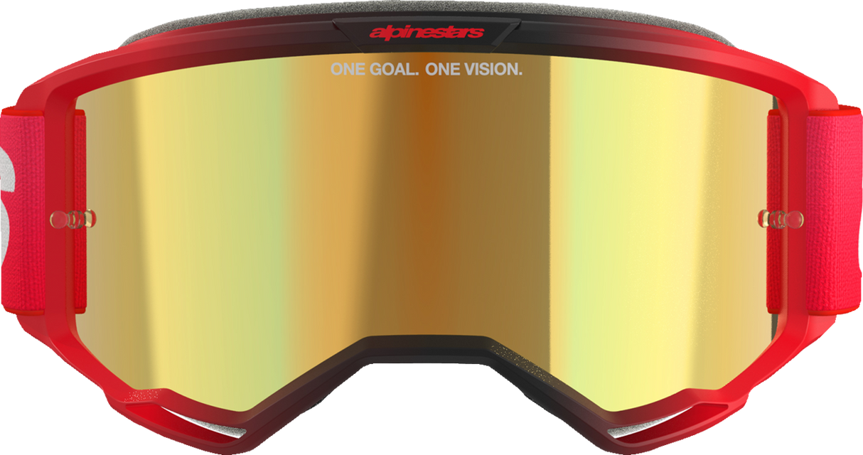 Vision 5 Goggle - Blaze - Red - Gold Mirror Lens