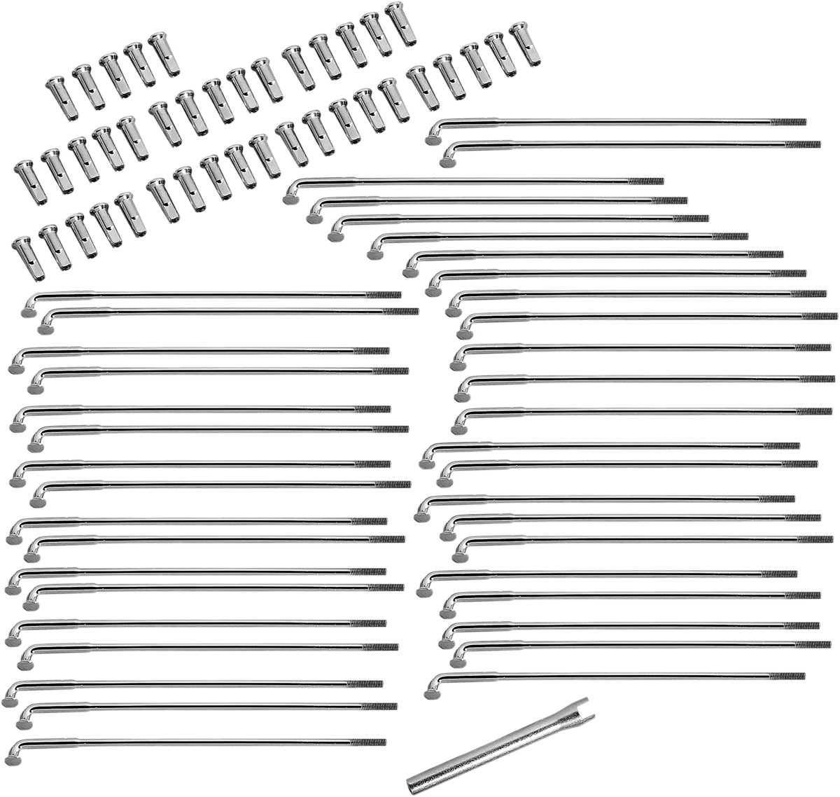 Spoke Set - Front/Rear - Chrome - 6-13/16\"