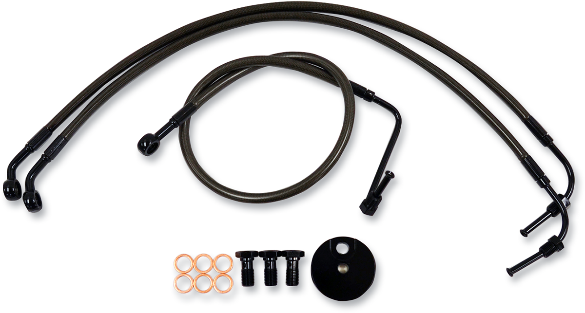 Brake Lines - 18\" - 20\" Ape Hanger Handlebars - Midnight 2008 - 2013