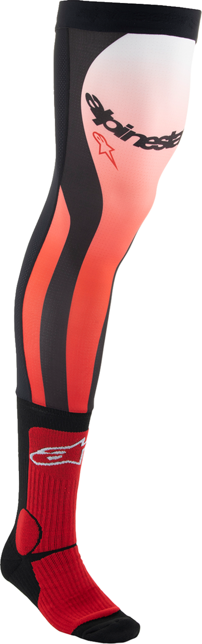 Knee Brace Socks - Black/Red - Large/XL