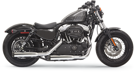 Firepower Series Slip-On Mufflers - Chrome/Black - Fluted - Sportster 2014 - 2020