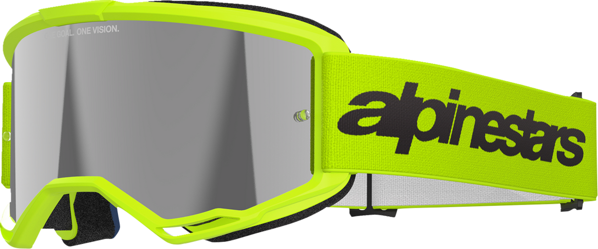 Vision 3 Goggle - Wordmark - Yellow Fluo - Silver Mirror Lens
