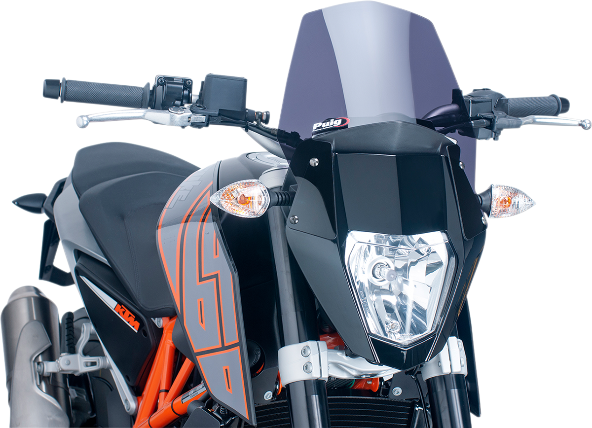 New Generation Windscreen - 10-1/2\" - Dark Smoke - KTM 690 2012 - 2019