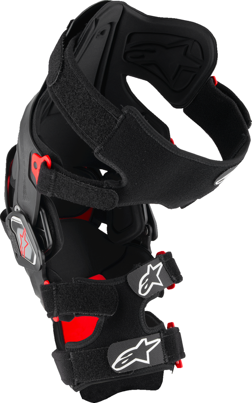 RK-7 Plasma Knee Braces - Black/Red - Small