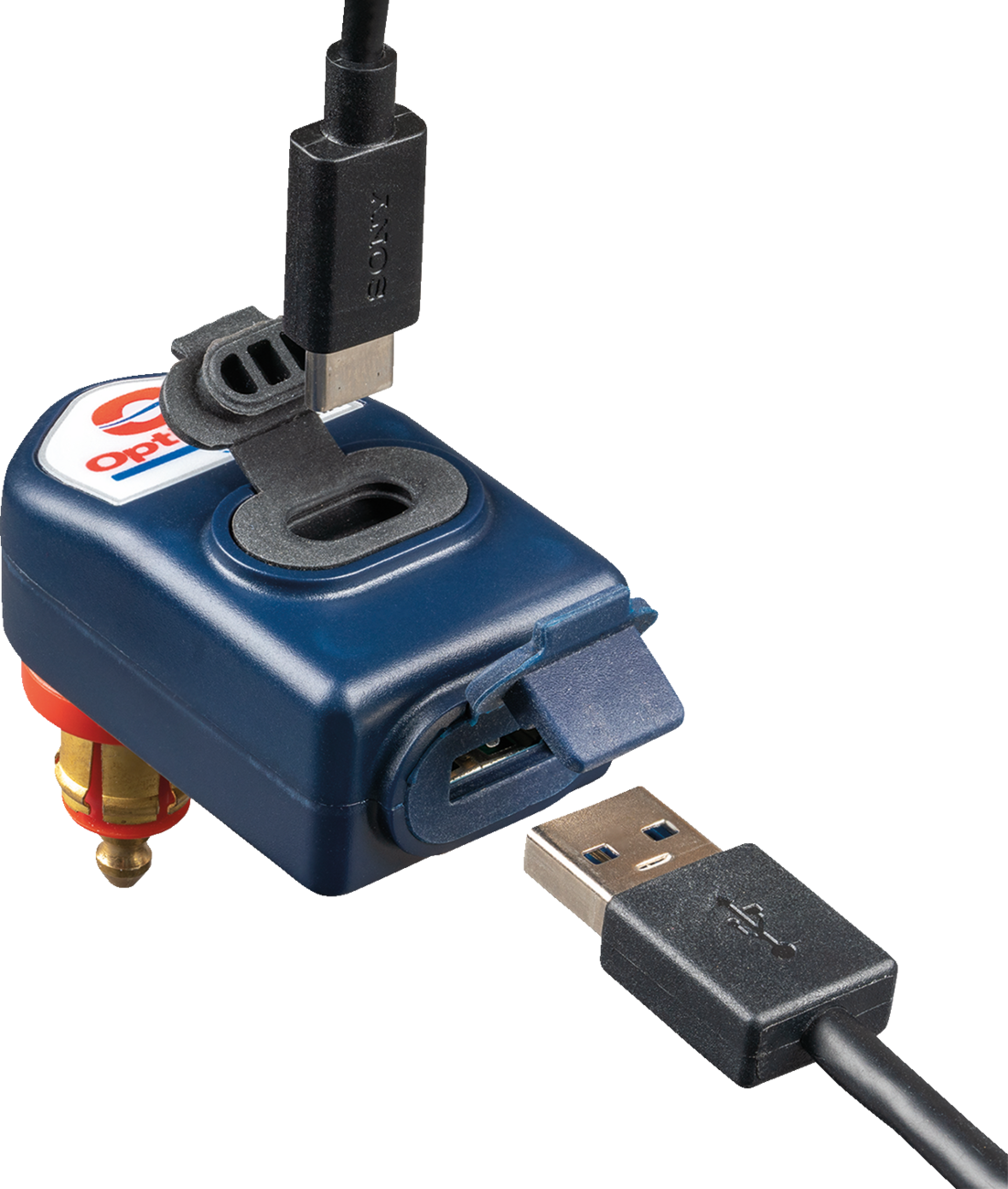 Charger - OptiMate - 90° Elbow - USB-A/USB-C