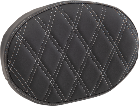 Sissy Bar Pad - Double Diamond - Silver - Oval