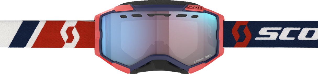 Fury Snow Goggles - Red/Blue - Enhancer Blue Chrome