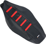 Ribbed Seat Cover - Black Cover/Red Ribs - Honda 2009 - 2013