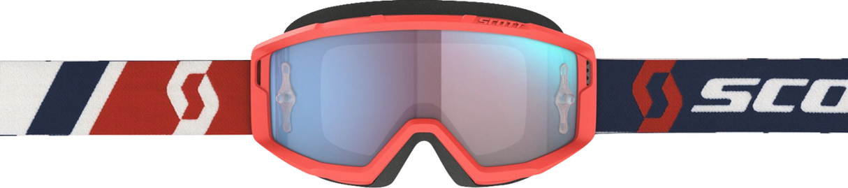 Primal Goggle - Red/Blue - Blue Chrome Works Lens