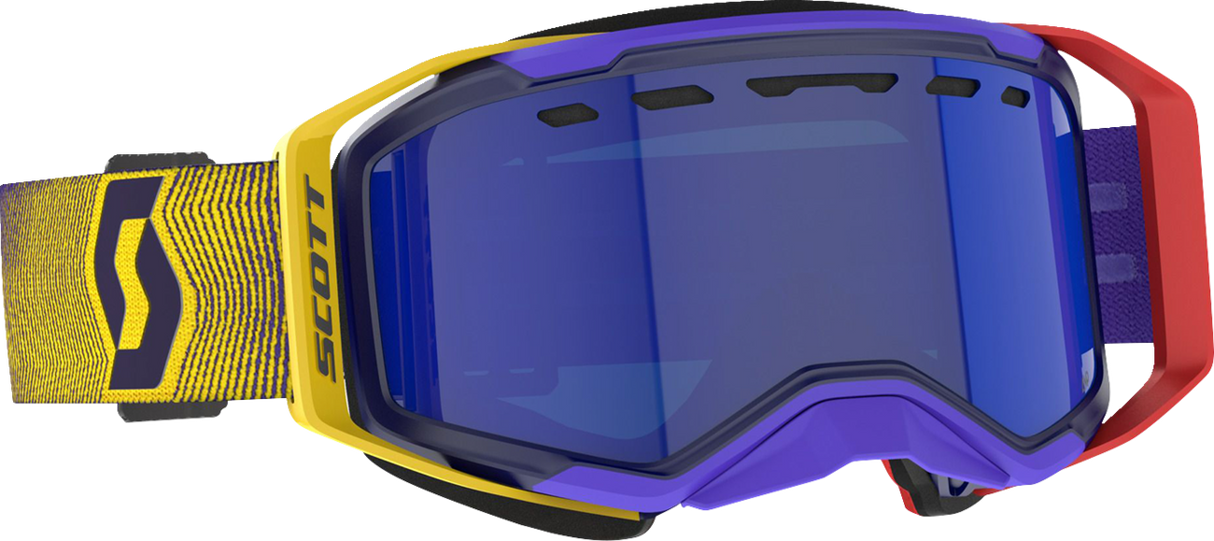 Prospect 2.0 SMB Goggle - Red/Yellow - Enhancer Blue Chrome Lens