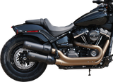 Ceramic Black Grand National Mufflers for Fat Bob 2018 - 2022