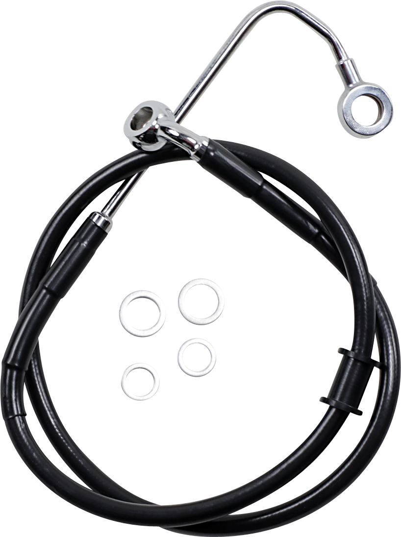 Brake Line - +2\" - Black - \'15-\'17 Softail 2015 - 2017