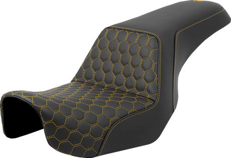 Step-Up Seat - Honeycomb - Gold Stitching - Dyna \'06-\'17 2006 - 2017