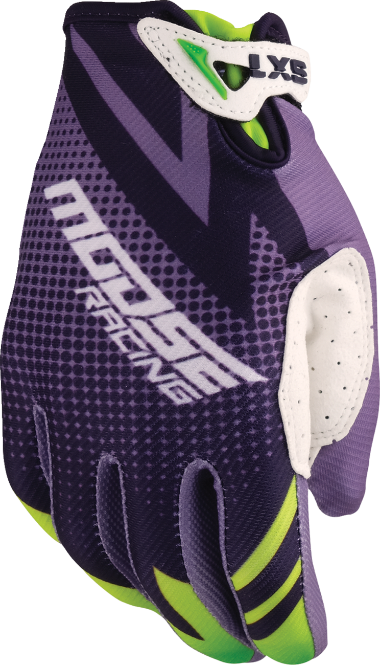 Youth SX1™ Gloves - Purple/Green - Large