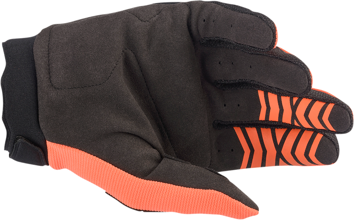 Youth Full Bore Gloves - Orange/Black - Large