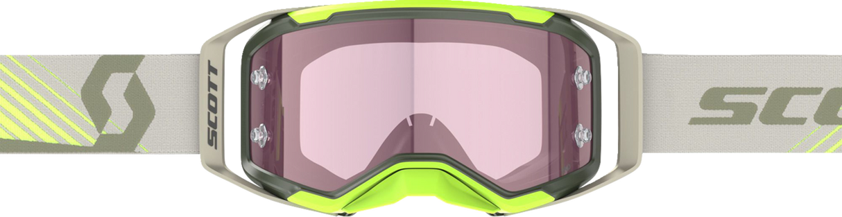 Prospect 2.0 AMP Goggle - Kaki Green/Neon Yellow - Rose Lens