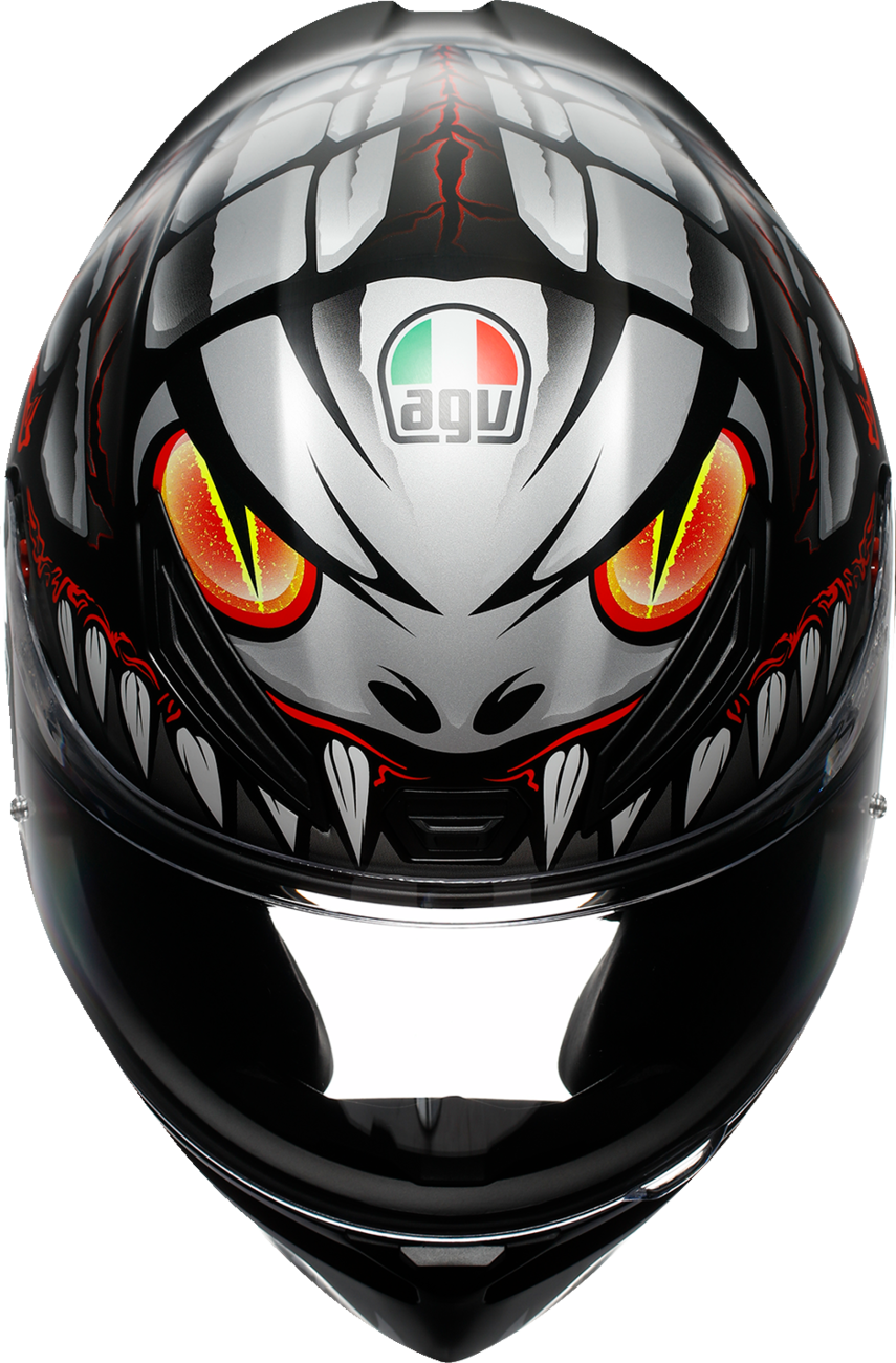 K1 S Helmet - Lyzard - Matte Black/Gray/Red - Large