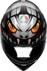 K1 S Helmet - Lyzard - Matte Black/Gray/Red - XL