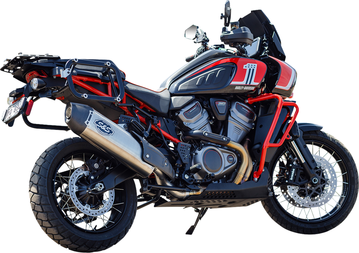 Slip-On Muffler - Brushed Stainless Steel - 50-State - Pan American 2021 - 2024