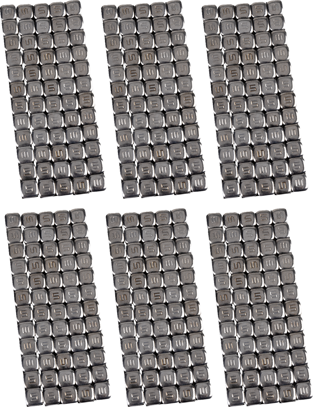 Wheel Weights - Square - Adhesive Stick-On - Chrome - 360 Pack