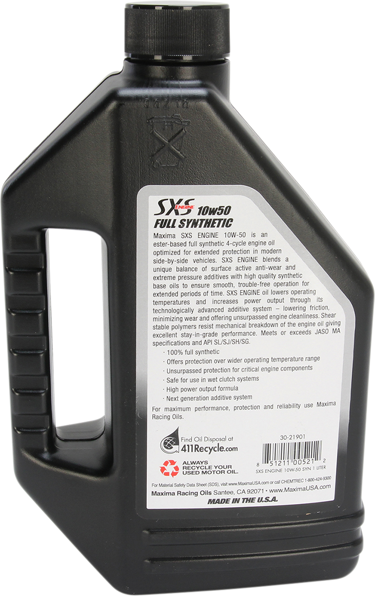 SXS UTV Synthetic 4T Oil - 10W-50 - 1L
