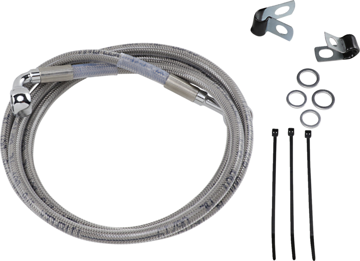 Brake Line - Front - +6\" - Stainless Steel 1984 - 2005