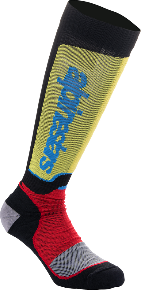 MX Plus Socks - Black/Red/Yellow/Blue - Medium