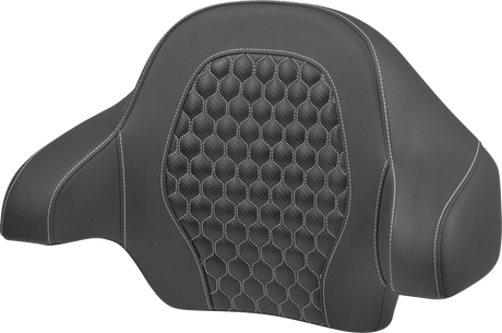 Tour Pack Backrest Pad - Honeycomb - White Stitching - FLH/FLT \'14-\'24 2014 - 2024