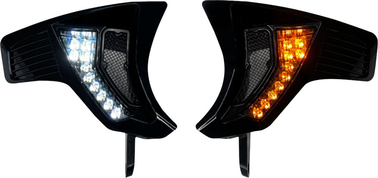 Shark Demon® Turn Signal Vents - Smoke Lens 2023 - 2025