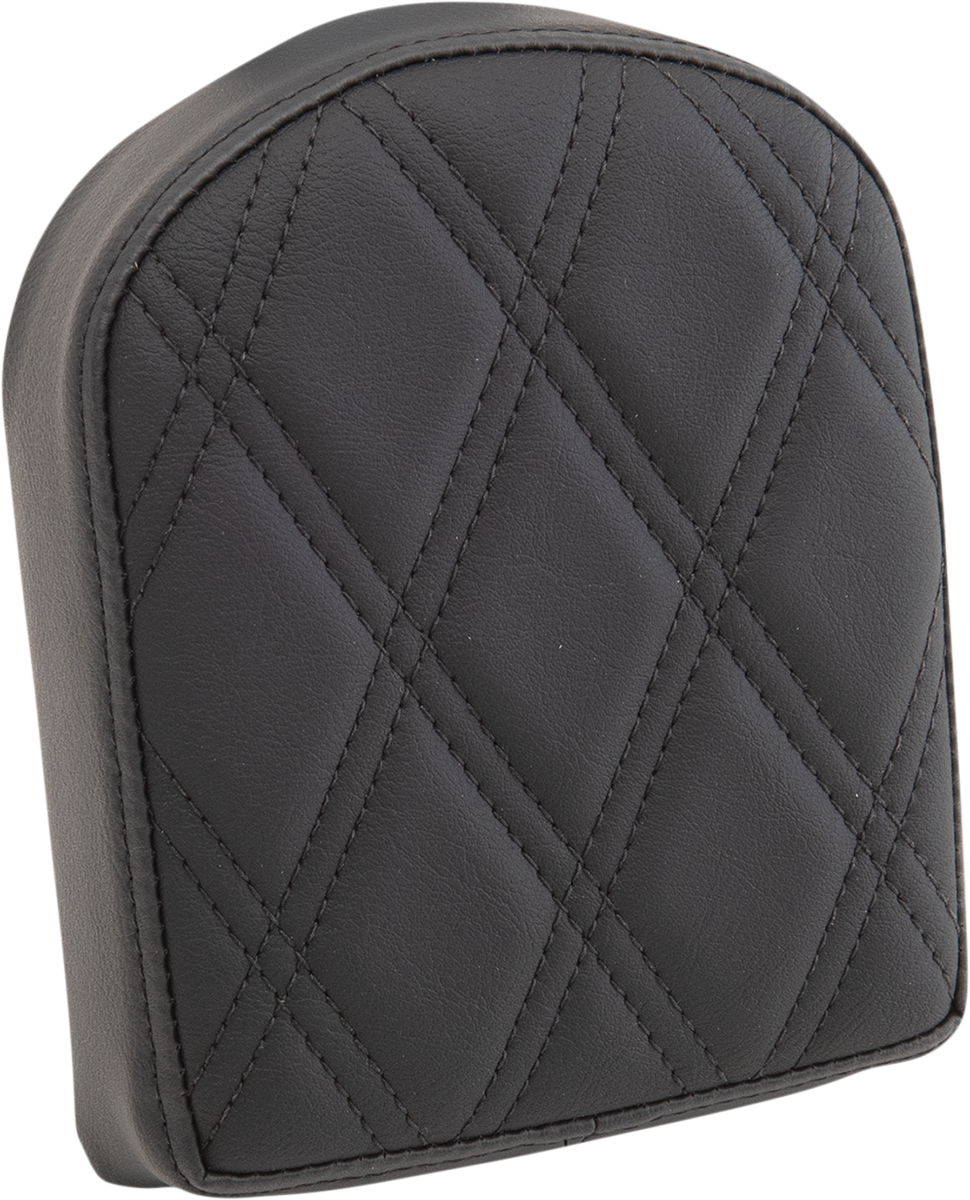 Sissy Bar Pad - Double Diamond - Black - Short
