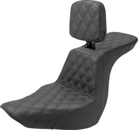 Tour Step-Up Seat - Rider Backrest - Full Latice Stitch - FLSB/FXLR \'18-\'23 2018 - 2023