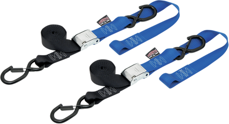 Cam Tie-Downs - 1-1/2\" x 6-1/2\' - Black/Blue