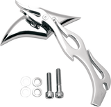 Mirror - Gothic/Flame - Side View - Diamond - Chrome - Right - Each