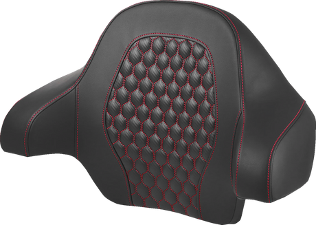 Tour Pack Backrest Pad - Honeycomb - Red Stitching - FL \'14-\'24 2014 - 2024