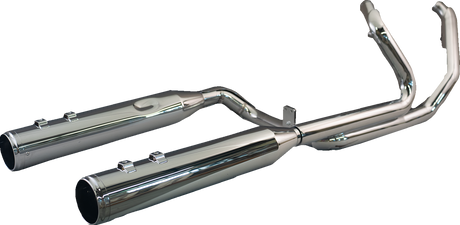 2-into-2 Dominator Exhaust System with 4-1/2\" Mufflers - Chrome with Race Tip - Twin Cam 2009 - 2016