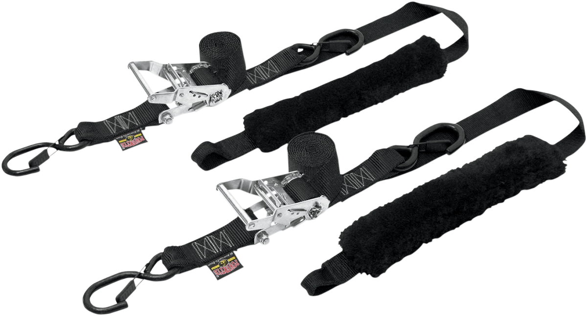 Deluxe Ratchet Tie-Downs - 1-1/2\" x 6-1/2\' - Black