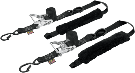 Deluxe Ratchet Tie-Downs - 1-1/2\" x 6-1/2\' - Black