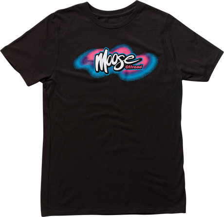 Youth Retro Moose T-Shirt - Black - Medium